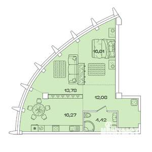 2-к квартира, вторичка, 63м2, 6/8 этаж