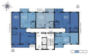 3-к квартира, вторичка, 73м2, 2/16 этаж