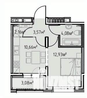 1-к квартира, вторичка, 36м2, 3/13 этаж