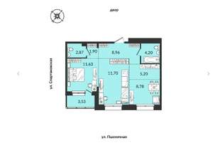 3-к квартира, вторичка, 62м2, 6/10 этаж
