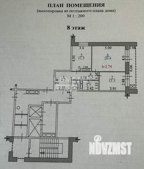 2-к квартира, вторичка, 61м2, 8/18 этаж