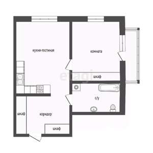 1-к квартира, вторичка, 47м2, 10/18 этаж