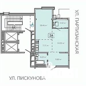 2-к квартира, строящийся дом, 59м2, 15/18 этаж