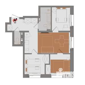 4-к квартира, вторичка, 57м2, 12/14 этаж