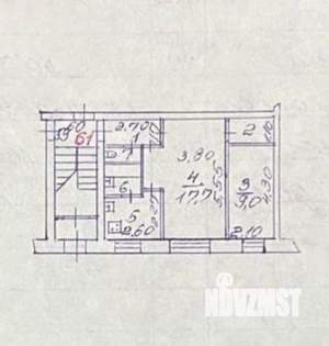 2-к квартира, вторичка, 41м2, 1/5 этаж