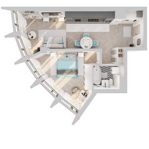 1-к квартира, вторичка, 55м2, 2/8 этаж