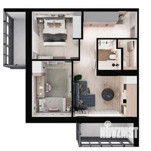 2-к квартира, вторичка, 58м2, 2/18 этаж