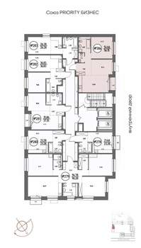 2-к квартира, строящийся дом, 56м2, 18/19 этаж
