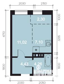 Студия квартира, вторичка, 29м2, 7/11 этаж
