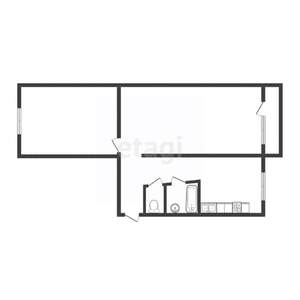 2-к квартира, вторичка, 44м2, 5/5 этаж