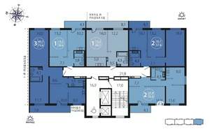2-к квартира, вторичка, 58м2, 3/16 этаж