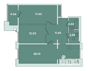 2-к квартира, вторичка, 78м2, 3/16 этаж