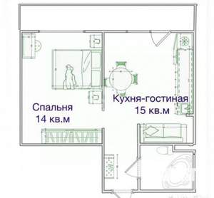 1-к квартира, вторичка, 35м2, 14/14 этаж