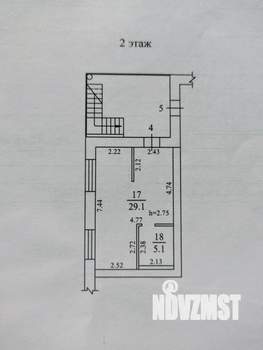 Студия квартира, вторичка, 34м2, 2/2 этаж
