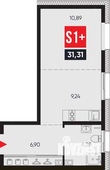 1-к квартира, вторичка, 31м2, 4/14 этаж