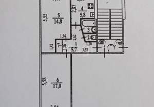 2-к квартира, вторичка, 47м2, 5/5 этаж