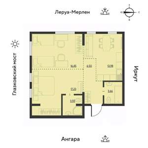3-к квартира, вторичка, 62м2, 10/19 этаж