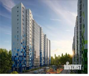 2-к квартира, строящийся дом, 46м2, 10/16 этаж