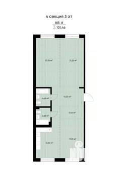3-к квартира, вторичка, 101м2, 3/9 этаж