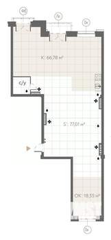 Студия квартира, вторичка, 165м2, 3/7 этаж