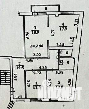 3-к квартира, вторичка, 87м2, 3/9 этаж