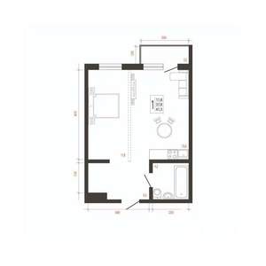 1-к квартира, вторичка, 41м2, 2/10 этаж