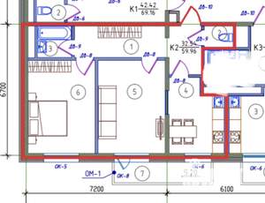 2-к квартира, вторичка, 60м2, 11/16 этаж