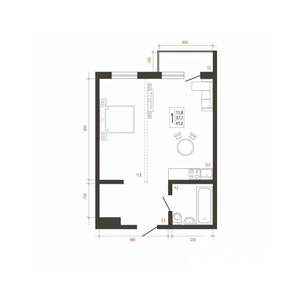 1-к квартира, вторичка, 41м2, 9/10 этаж