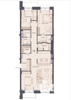 Студия квартира, строящийся дом, 135м2, 3/8 этаж