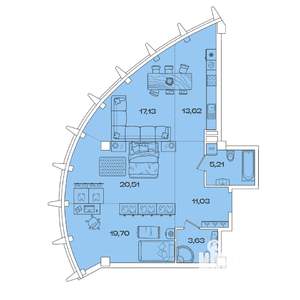 3-к квартира, вторичка, 91м2, 5/8 этаж