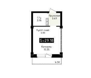 1-к квартира, вторичка, 29м2, 2/8 этаж