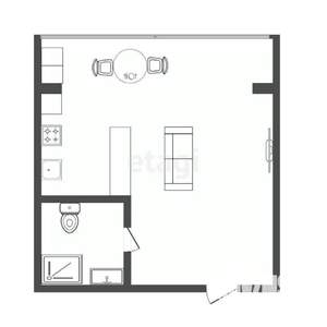 Студия квартира, вторичка, 48м2, 12/16 этаж