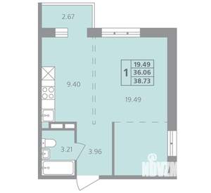 1-к квартира, вторичка, 39м2, 4/4 этаж