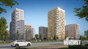 1-к квартира, строящийся дом, 33м2, 8/19 этаж