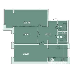 2-к квартира, вторичка, 81м2, 5/14 этаж