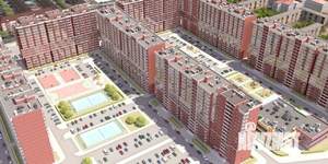 2-к квартира, строящийся дом, 64м2, 13/16 этаж