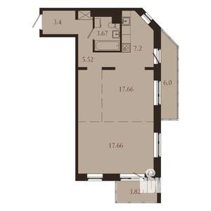 2-к квартира, вторичка, 65м2, 11/15 этаж