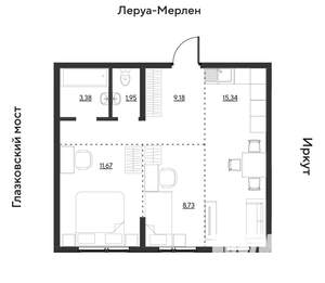 2-к квартира, вторичка, 50м2, 17/19 этаж