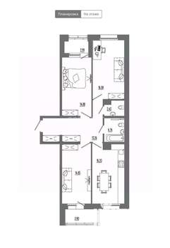 3-к квартира, вторичка, 82м2, 9/16 этаж