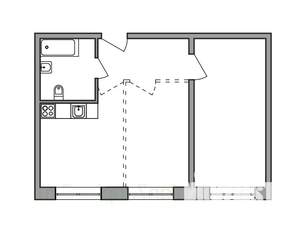 2-к квартира, строящийся дом, 49м2, 1/16 этаж