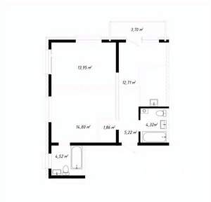 3-к квартира, вторичка, 61м2, 5/19 этаж