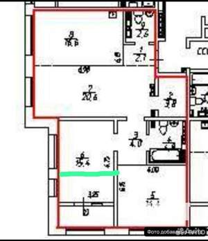 3-к квартира, вторичка, 86м2, 17/18 этаж