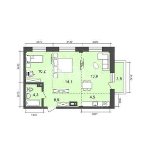 2-к квартира, вторичка, 52м2, 12/12 этаж