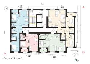 2-к квартира, вторичка, 41м2, 2/14 этаж