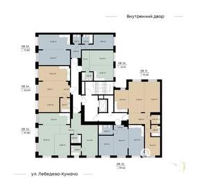 1-к квартира, строящийся дом, 42м2, 5/9 этаж