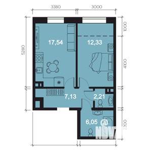 2-к квартира, вторичка, 48м2, 6/8 этаж