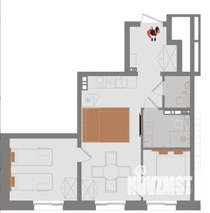 3-к квартира, вторичка, 52м2, 4/14 этаж