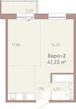 1-к квартира, вторичка, 41м2, 11/16 этаж