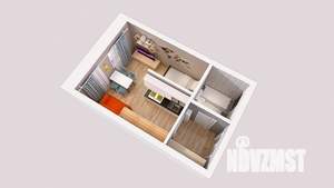 1-к квартира, сданный дом, 28м2, 6/19 этаж