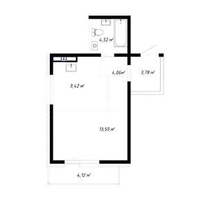 2-к квартира, вторичка, 39м2, 17/19 этаж